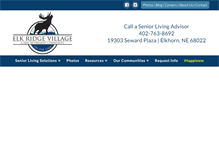 Tablet Screenshot of elkridgeseniorliving.com